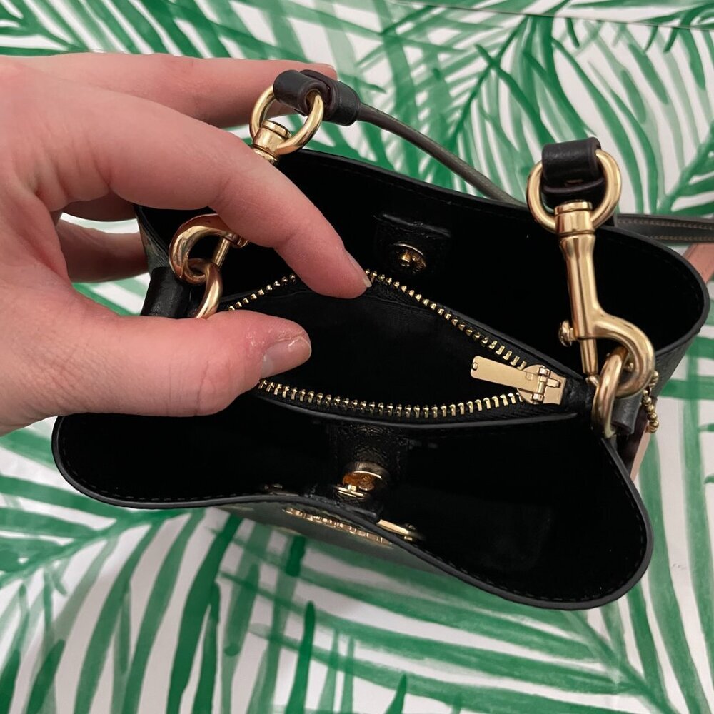 Coach Mini Town Bucket Bag in Signature Canvas Vintage Mini Rose Print - Picture 4 of 9